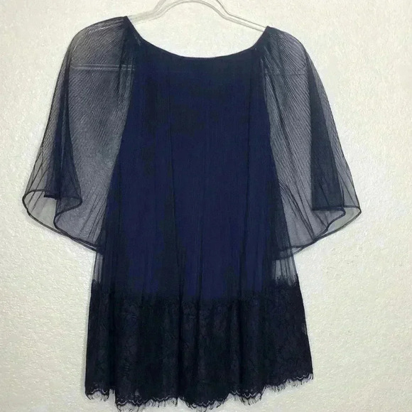 Marchesa Womens Top Blouse Small Oversized Lace - Picture 4 of 7